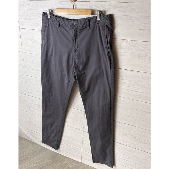 Vuori Pants Mens Size 36 Gray Collins Chino Cotton Blend Smoke Beryl Comfort - Picture 4 of 16